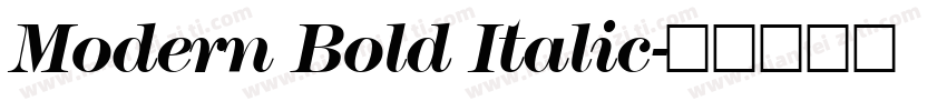 Modern Bold Italic字体转换